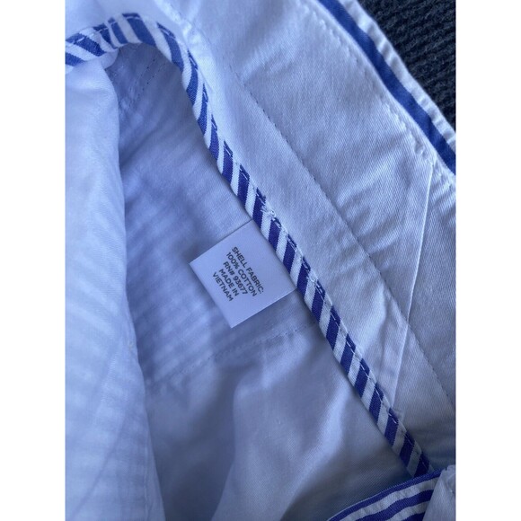 JCP JC Penney Seersucker Pants Blue White Stripe Beach Preppy Summer Mens 32x32 - Picture 7 of 11